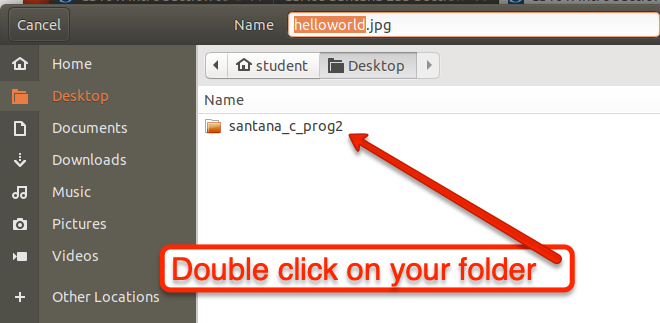 double click on your folder